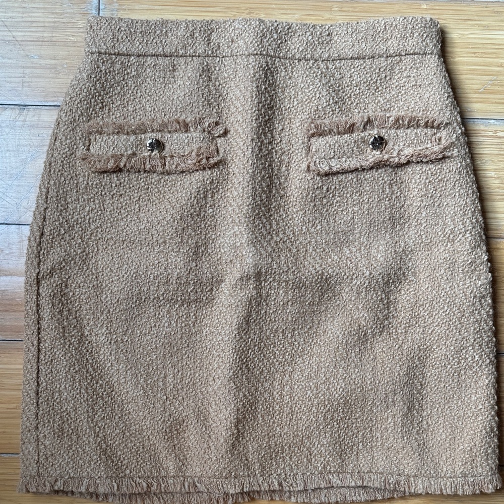 Classic Warm Tan Textured Skirt